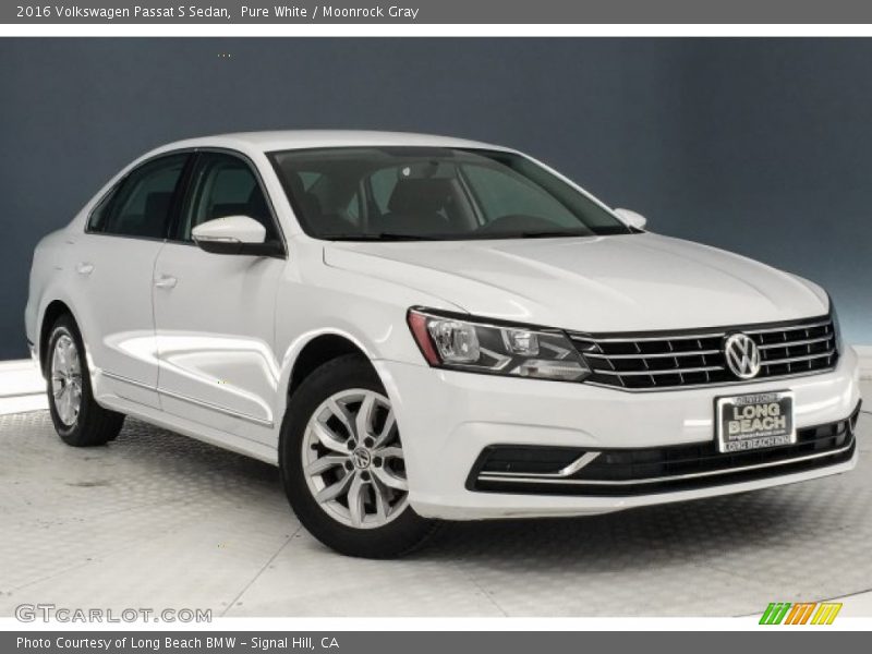 Pure White / Moonrock Gray 2016 Volkswagen Passat S Sedan