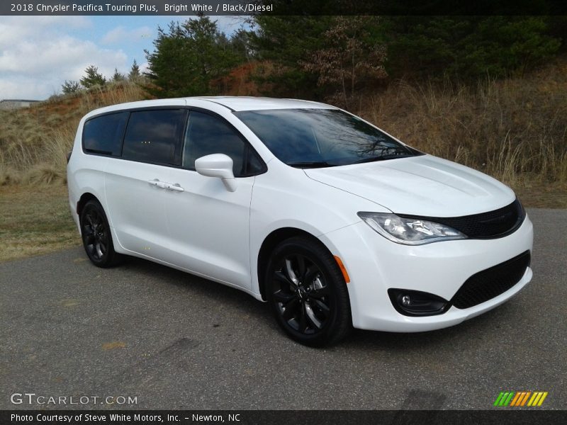 Bright White / Black/Diesel 2018 Chrysler Pacifica Touring Plus