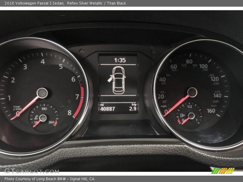 Reflex Silver Metallic / Titan Black 2016 Volkswagen Passat S Sedan