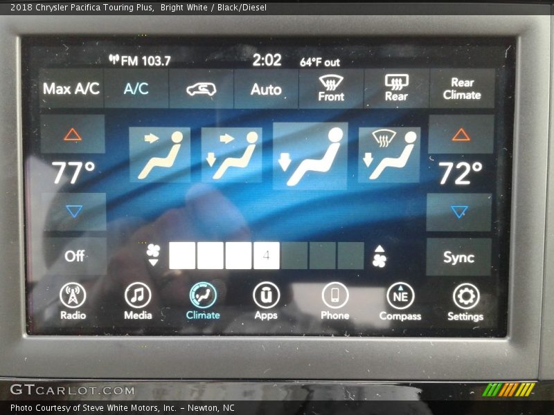 Bright White / Black/Diesel 2018 Chrysler Pacifica Touring Plus