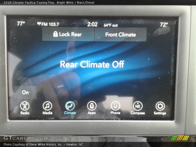 Bright White / Black/Diesel 2018 Chrysler Pacifica Touring Plus