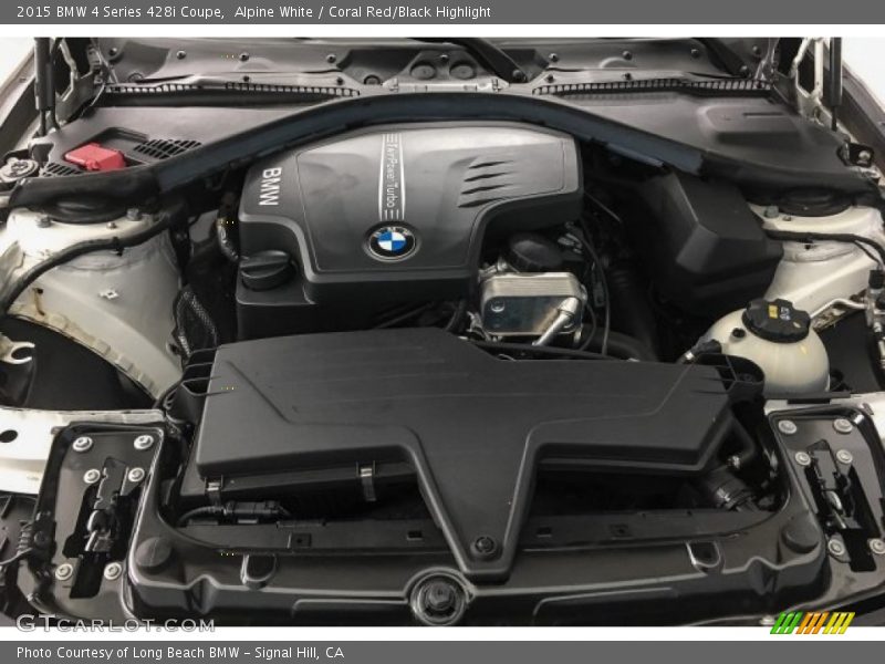Alpine White / Coral Red/Black Highlight 2015 BMW 4 Series 428i Coupe