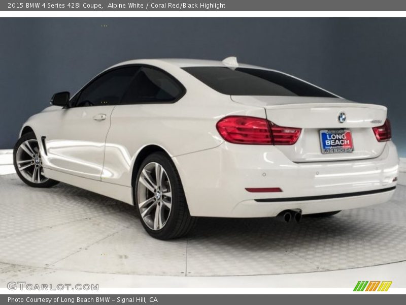 Alpine White / Coral Red/Black Highlight 2015 BMW 4 Series 428i Coupe