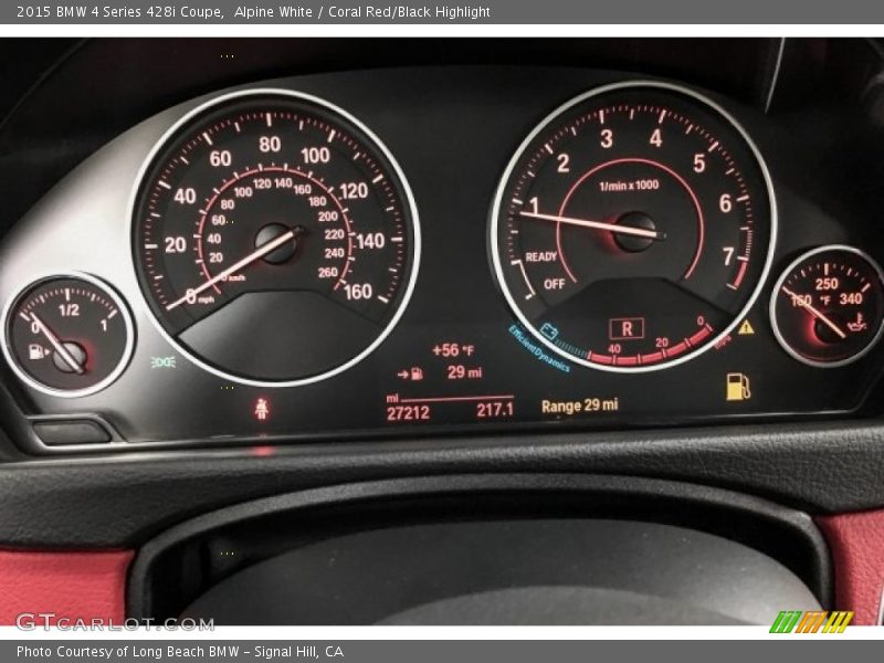 Alpine White / Coral Red/Black Highlight 2015 BMW 4 Series 428i Coupe