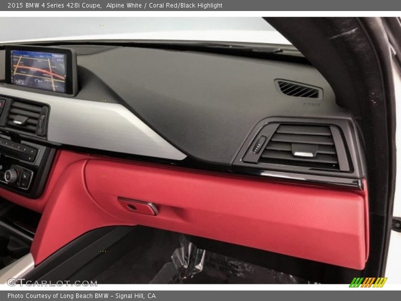 Alpine White / Coral Red/Black Highlight 2015 BMW 4 Series 428i Coupe