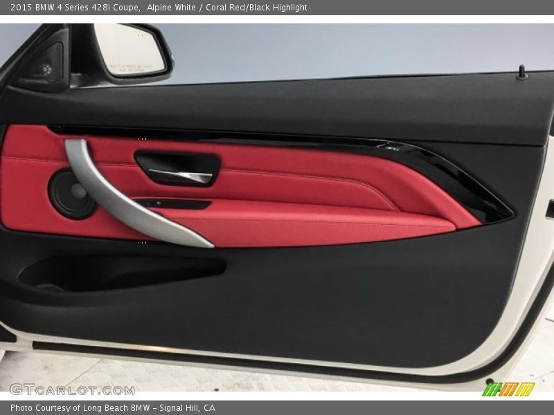 Alpine White / Coral Red/Black Highlight 2015 BMW 4 Series 428i Coupe