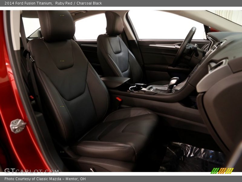 Ruby Red / Charcoal Black 2014 Ford Fusion Titanium