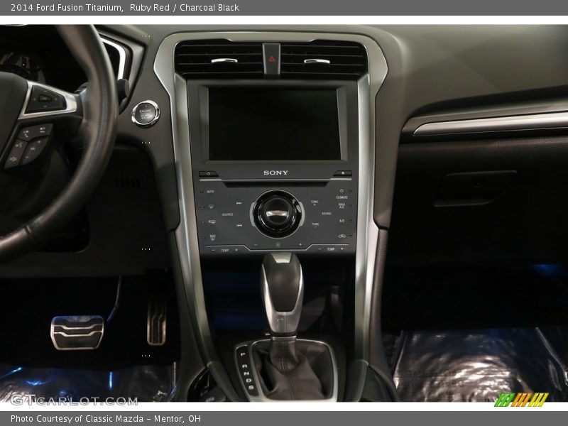 Ruby Red / Charcoal Black 2014 Ford Fusion Titanium