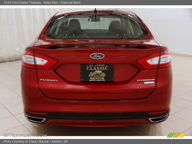 Ruby Red / Charcoal Black 2014 Ford Fusion Titanium