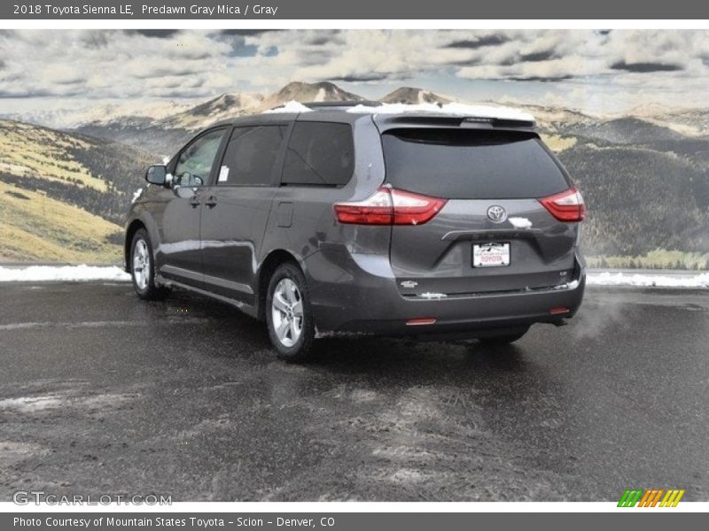 Predawn Gray Mica / Gray 2018 Toyota Sienna LE