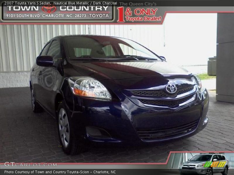 Nautical Blue Metallic / Dark Charcoal 2007 Toyota Yaris S Sedan