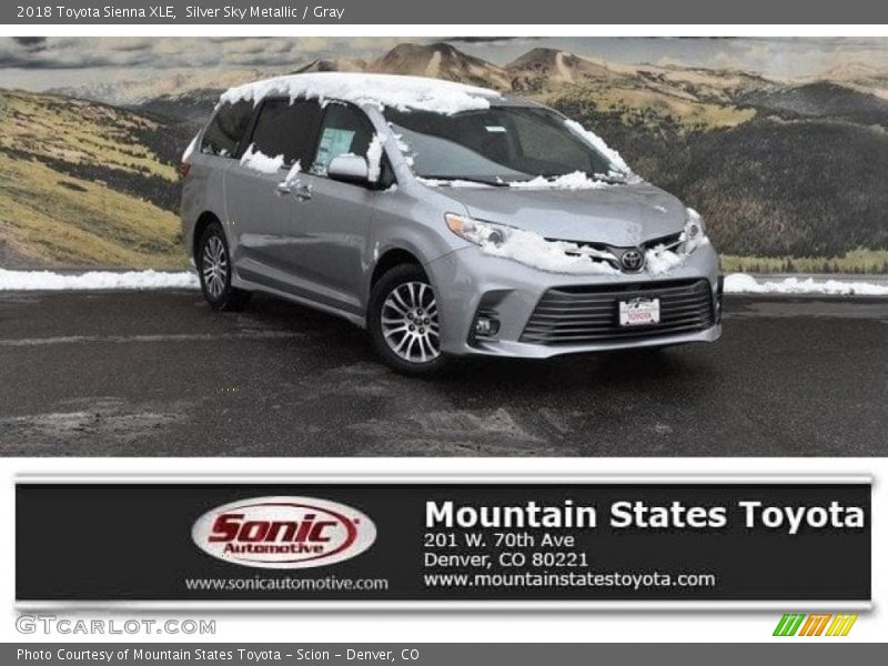 Silver Sky Metallic / Gray 2018 Toyota Sienna XLE
