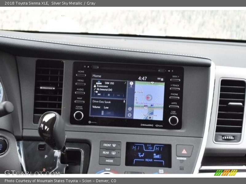 Silver Sky Metallic / Gray 2018 Toyota Sienna XLE