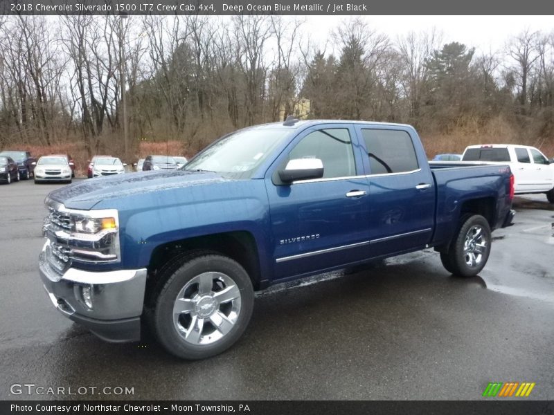 Deep Ocean Blue Metallic / Jet Black 2018 Chevrolet Silverado 1500 LTZ Crew Cab 4x4