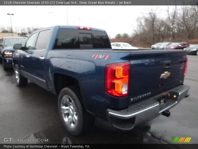 Deep Ocean Blue Metallic / Jet Black 2018 Chevrolet Silverado 1500 LTZ Crew Cab 4x4