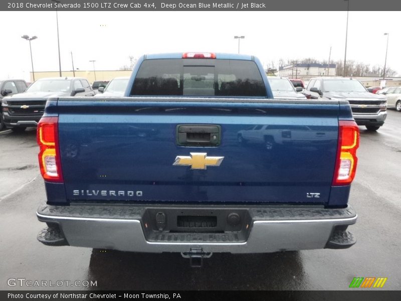 Deep Ocean Blue Metallic / Jet Black 2018 Chevrolet Silverado 1500 LTZ Crew Cab 4x4