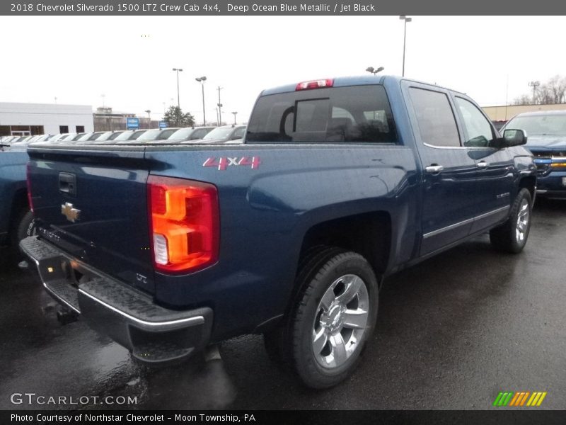 Deep Ocean Blue Metallic / Jet Black 2018 Chevrolet Silverado 1500 LTZ Crew Cab 4x4