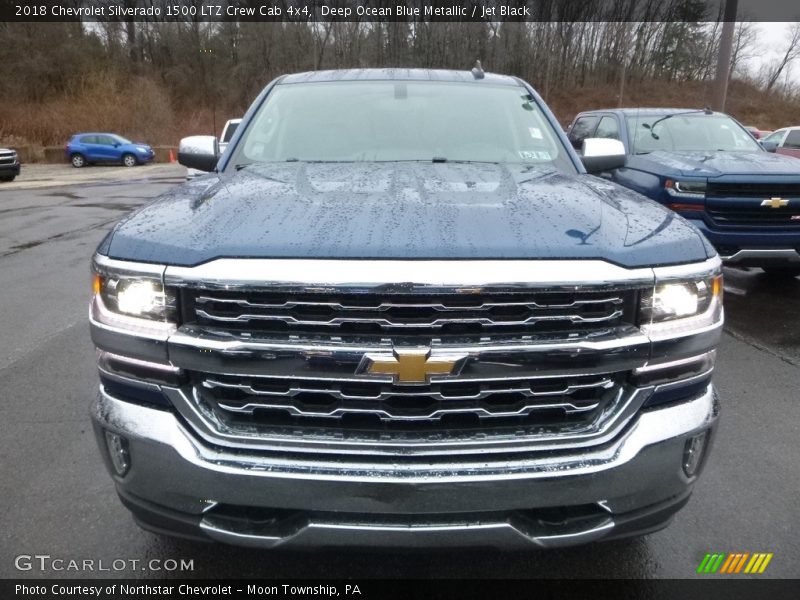 Deep Ocean Blue Metallic / Jet Black 2018 Chevrolet Silverado 1500 LTZ Crew Cab 4x4