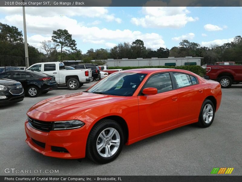 Go Mango / Black 2018 Dodge Charger SXT