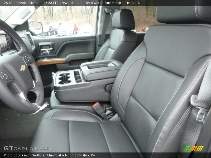 Deep Ocean Blue Metallic / Jet Black 2018 Chevrolet Silverado 1500 LTZ Crew Cab 4x4