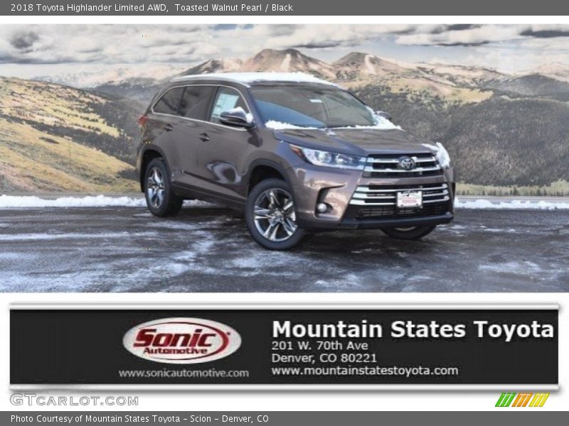 Toasted Walnut Pearl / Black 2018 Toyota Highlander Limited AWD