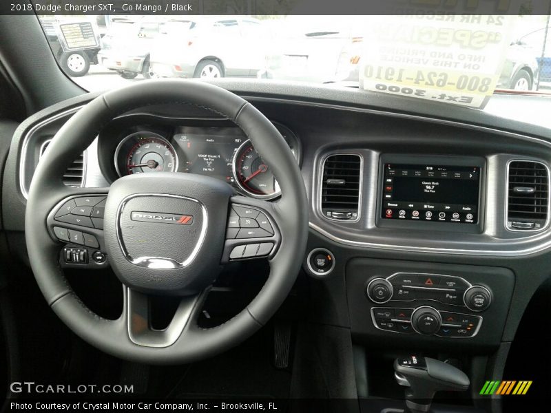 Go Mango / Black 2018 Dodge Charger SXT