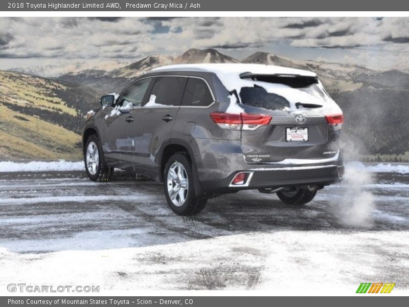 Predawn Gray Mica / Ash 2018 Toyota Highlander Limited AWD