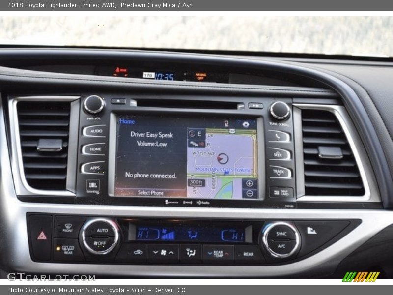 Predawn Gray Mica / Ash 2018 Toyota Highlander Limited AWD