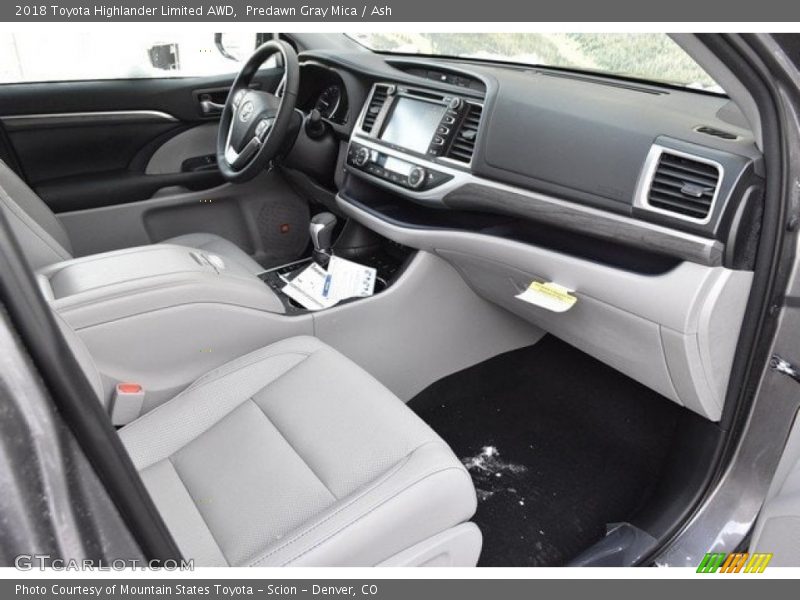 Predawn Gray Mica / Ash 2018 Toyota Highlander Limited AWD