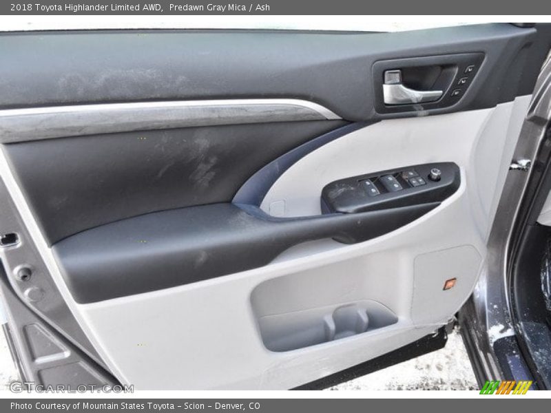 Predawn Gray Mica / Ash 2018 Toyota Highlander Limited AWD