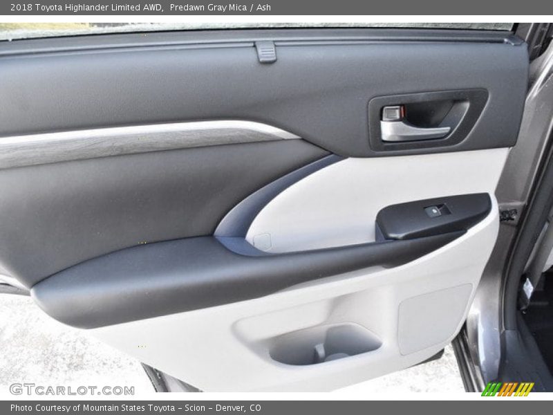 Predawn Gray Mica / Ash 2018 Toyota Highlander Limited AWD