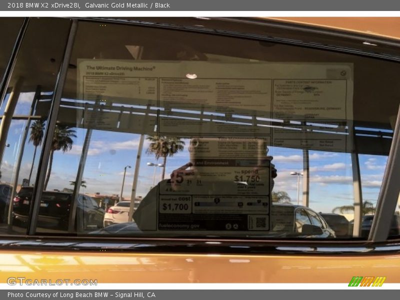 Galvanic Gold Metallic / Black 2018 BMW X2 xDrive28i