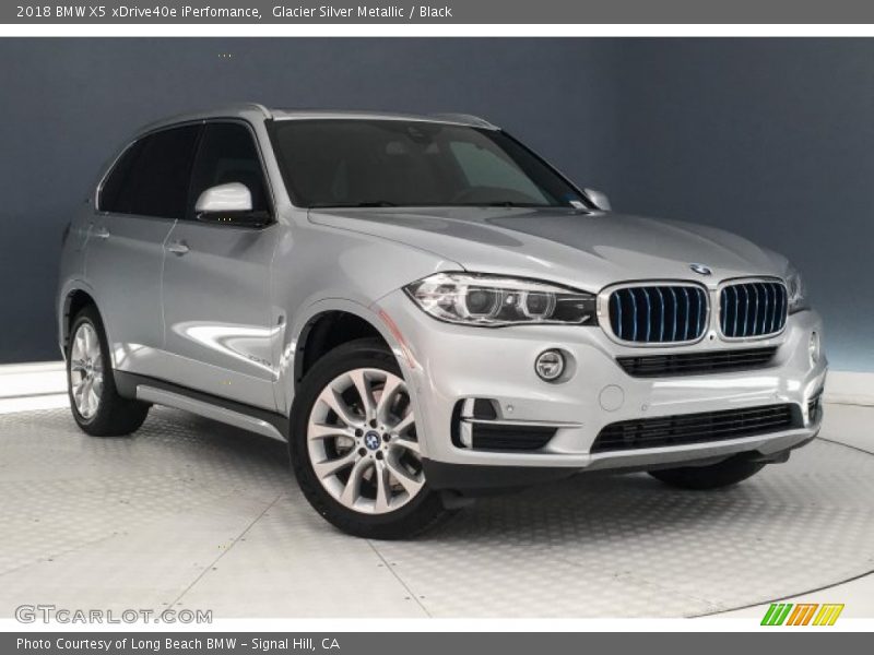 Glacier Silver Metallic / Black 2018 BMW X5 xDrive40e iPerfomance