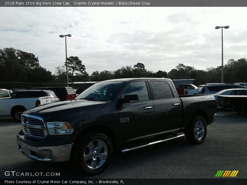 Granite Crystal Metallic / Black/Diesel Gray 2018 Ram 1500 Big Horn Crew Cab