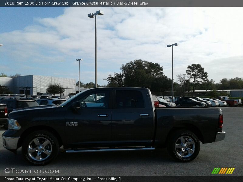 Granite Crystal Metallic / Black/Diesel Gray 2018 Ram 1500 Big Horn Crew Cab