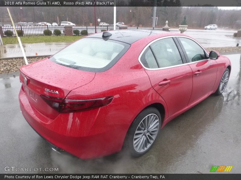 Rosso (Red) Alfa / Black/Tan 2018 Alfa Romeo Giulia Ti AWD