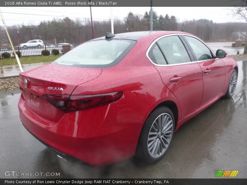 Rosso (Red) Alfa / Black/Tan 2018 Alfa Romeo Giulia Ti AWD