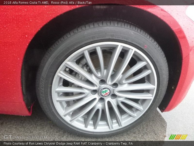 Rosso (Red) Alfa / Black/Tan 2018 Alfa Romeo Giulia Ti AWD