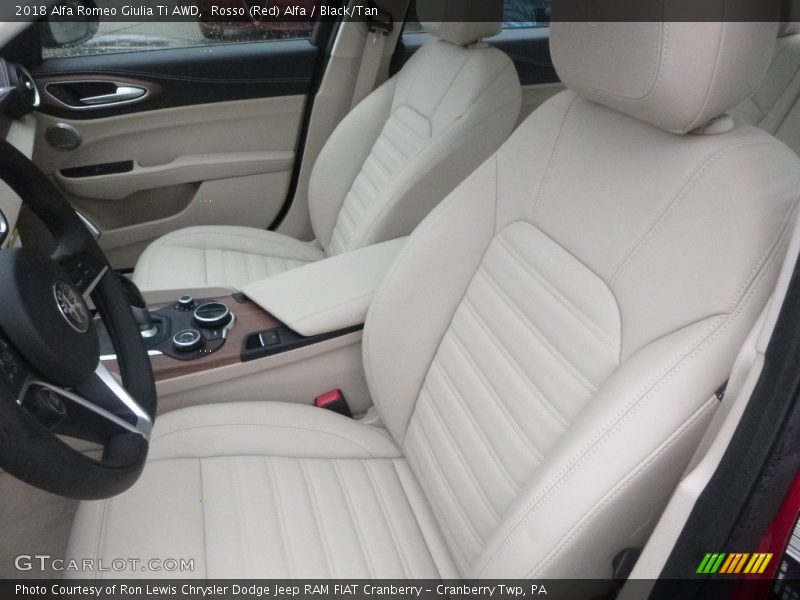 Rosso (Red) Alfa / Black/Tan 2018 Alfa Romeo Giulia Ti AWD