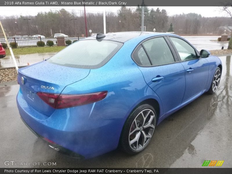 Misano Blue Metallic / Black/Dark Gray 2018 Alfa Romeo Giulia Ti AWD