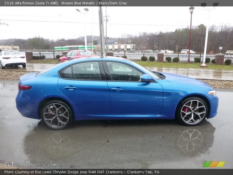 Misano Blue Metallic / Black/Dark Gray 2018 Alfa Romeo Giulia Ti AWD