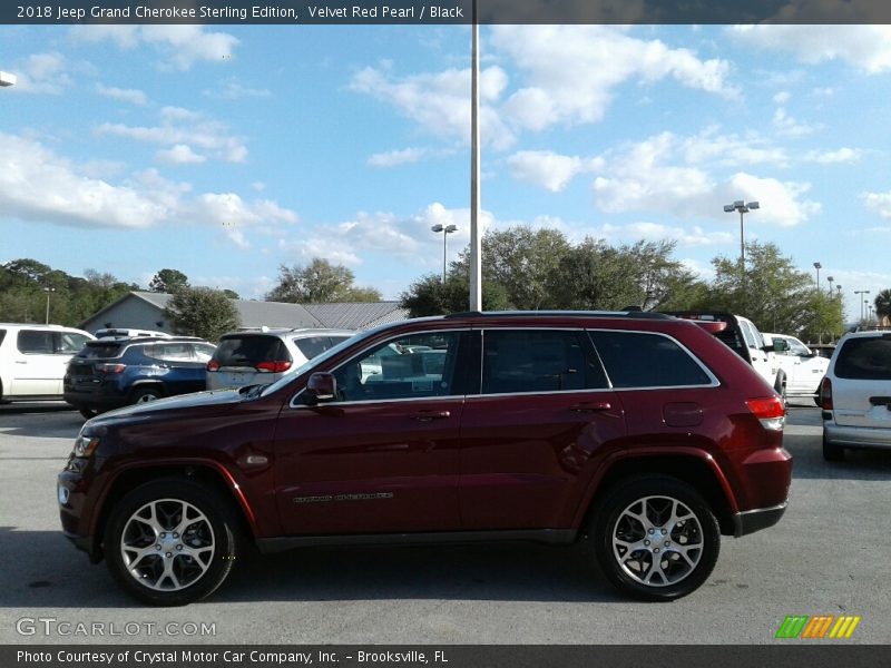 Velvet Red Pearl / Black 2018 Jeep Grand Cherokee Sterling Edition