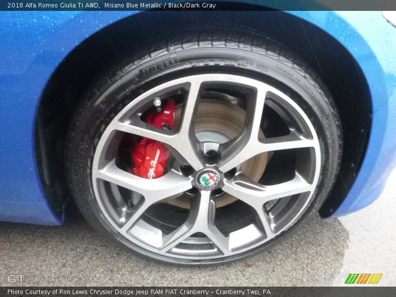 Misano Blue Metallic / Black/Dark Gray 2018 Alfa Romeo Giulia Ti AWD