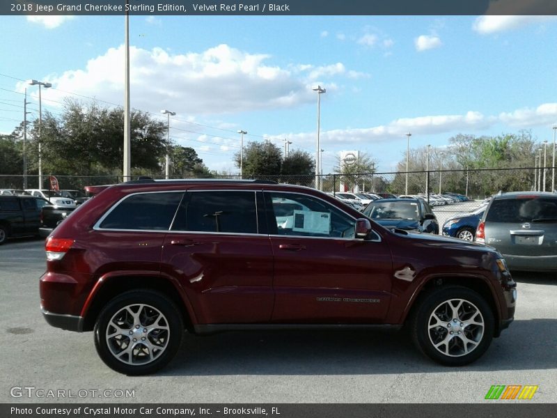 Velvet Red Pearl / Black 2018 Jeep Grand Cherokee Sterling Edition