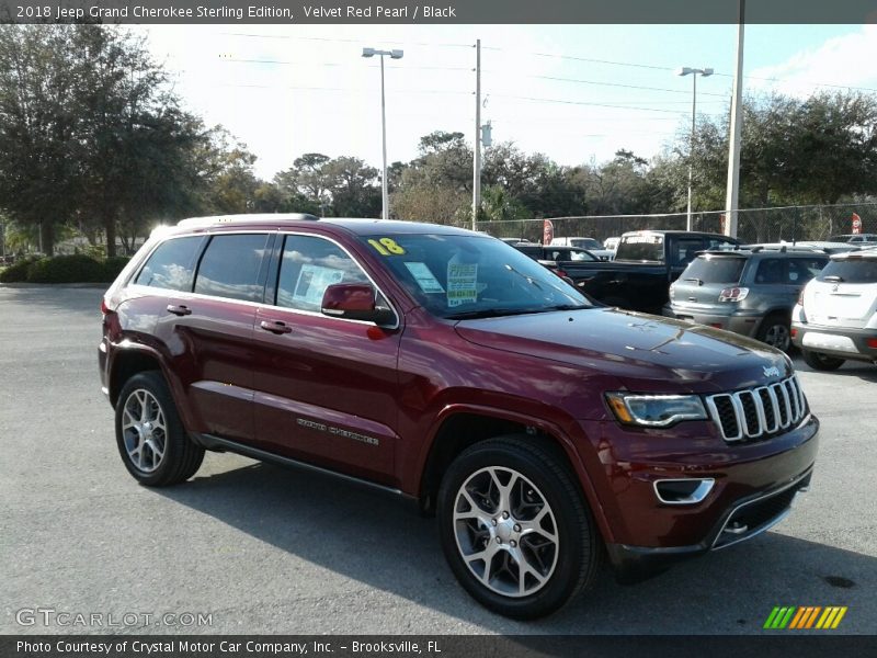 Velvet Red Pearl / Black 2018 Jeep Grand Cherokee Sterling Edition