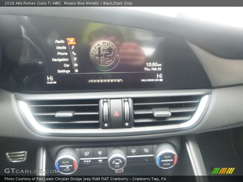 Controls of 2018 Giulia Ti AWD