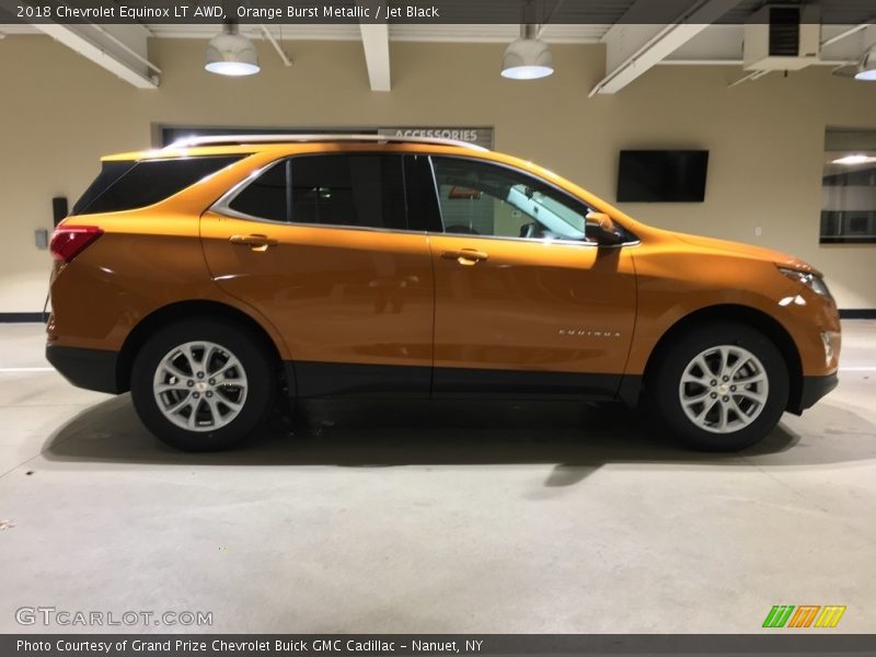 Orange Burst Metallic / Jet Black 2018 Chevrolet Equinox LT AWD