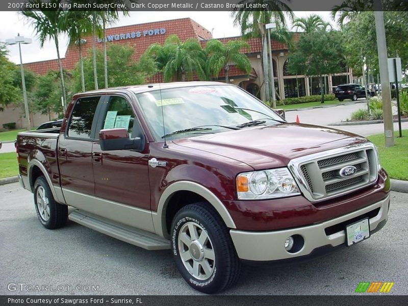 Dark Copper Metallic / Castano Brown Leather 2007 Ford F150 King Ranch SuperCrew