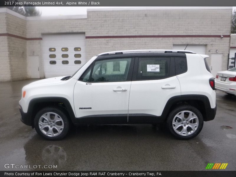 Alpine White / Black 2017 Jeep Renegade Limited 4x4