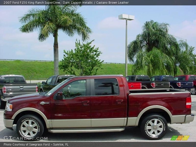 Dark Copper Metallic / Castano Brown Leather 2007 Ford F150 King Ranch SuperCrew